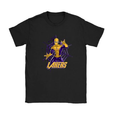 Spiderman NBA Los Angeles Lakers Unisex T-Shirt Cotton Tee TAT7260
