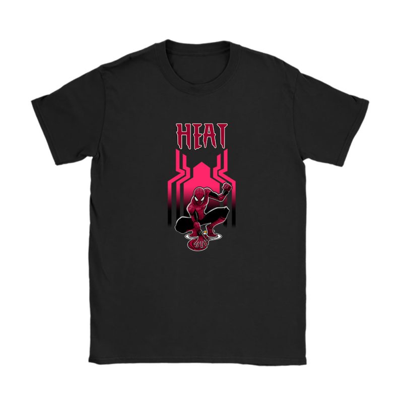 Spiderman NBA Miami Heat Unisex T-Shirt Cotton Tee TAT7291