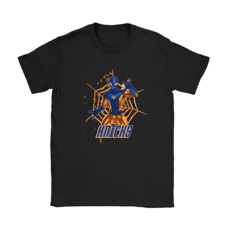 Spiderman NBA New York Knicks Unisex T-Shirt Cotton Tee TAT7312