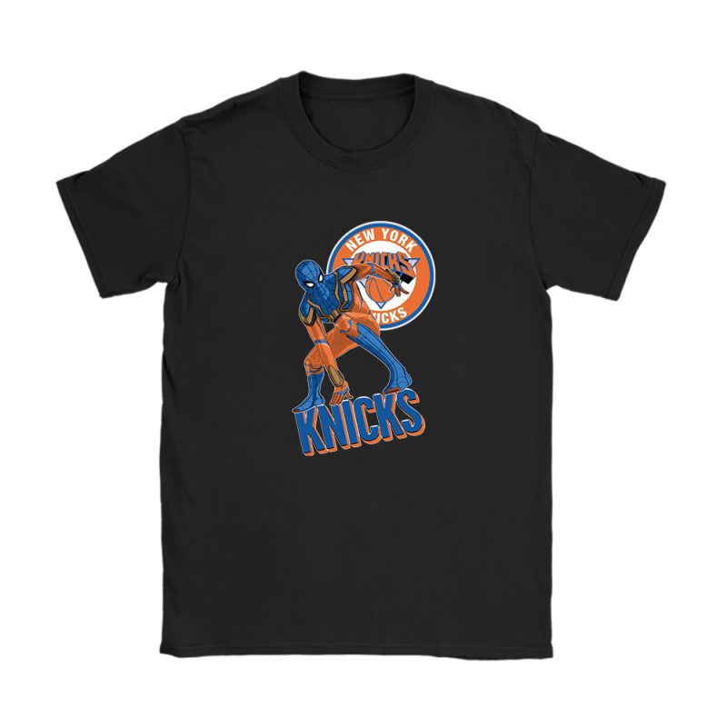 Spiderman NBA New York Knicks Unisex T-Shirt Cotton Tee TAT8415