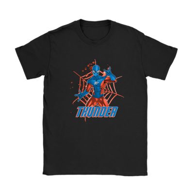 Spiderman NBA Oklahoma City Thunder Unisex T-Shirt Cotton Tee TAT7342