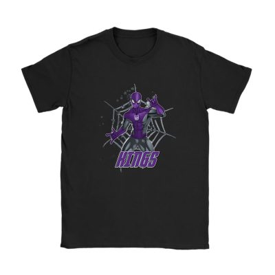 Spiderman NBA Sacramento Kings Unisex T-Shirt Cotton Tee TAT7387