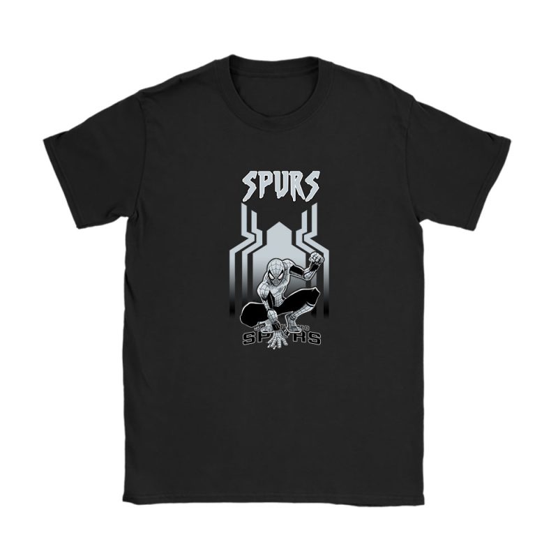 Spiderman NBA San Antonio Spurs Unisex T-Shirt Cotton Tee TAT7393