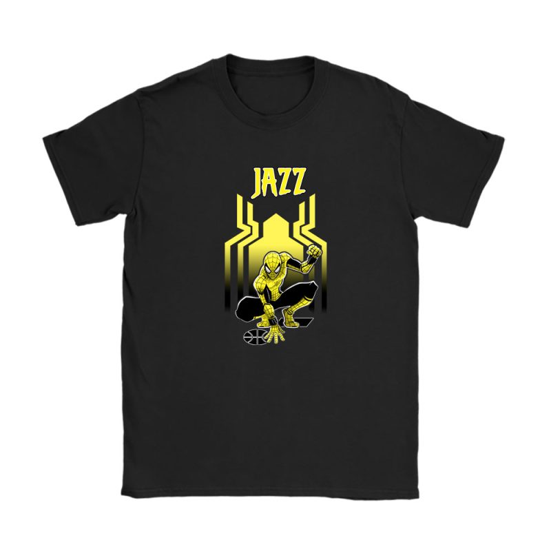 Spiderman NBA Utah Jazz Unisex T-Shirt Cotton Tee TAT7413