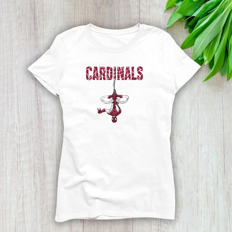 Spiderman NFL Arizona Cardinals Lady T-Shirt Women Tee LTL7099