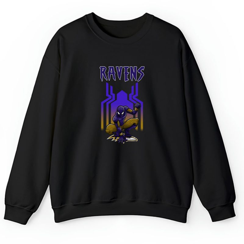 Spiderman NFL Baltimore Ravens Brand Unisex Sweatshirt TAS6571