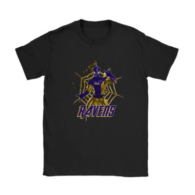 Spiderman NFL Baltimore Ravens Unisex T-Shirt Cotton Tee TAT7136