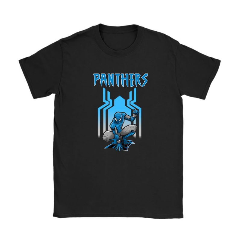 Spiderman NFL Carolina Panthers Brand Unisex T-Shirt Cotton Tee TAT6575