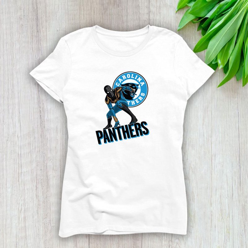 Spiderman NFL Carolina Panthers Lady T-Shirt Women Cotton Tee TLT7646