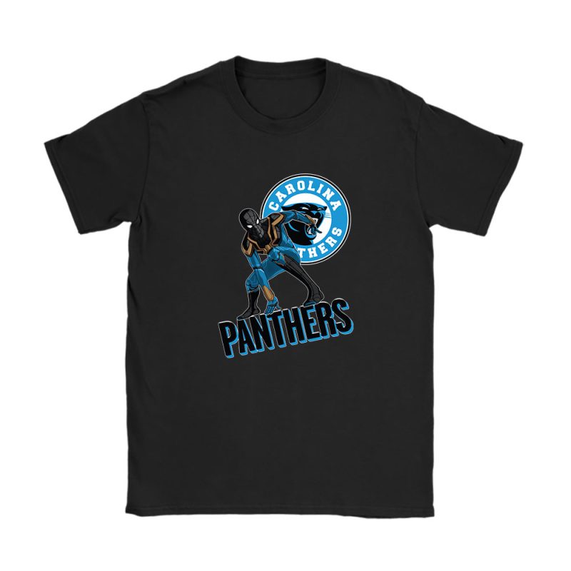 Spiderman NFL Carolina Panthers Unisex T-Shirt Cotton Tee TAT7646