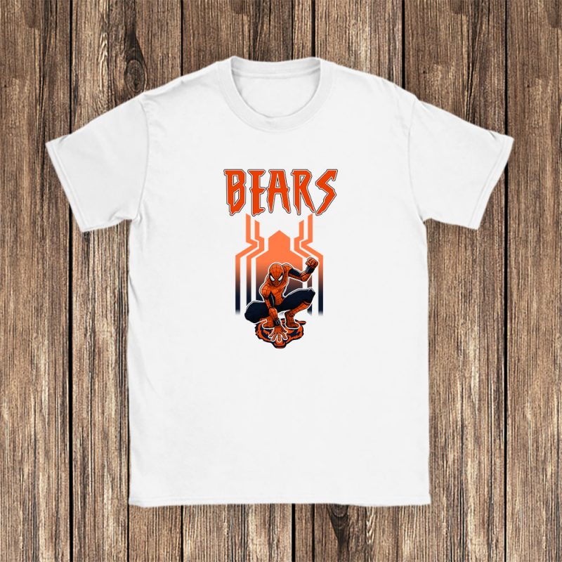 Spiderman NFL Chicago Bears Brand Unisex T-Shirt Cotton Tee TAT6572