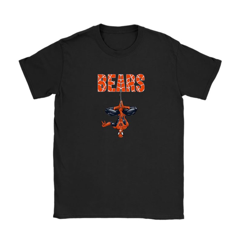 Spiderman NFL Chicago Bears Unisex T-Shirt Cotton Tee TAT7152