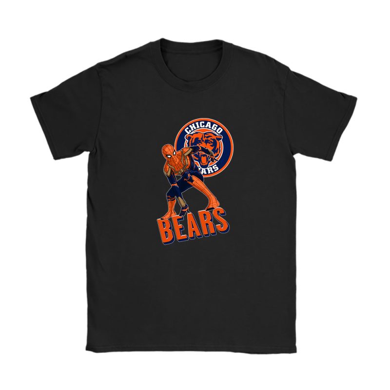 Spiderman NFL Chicago Bears Unisex T-Shirt Cotton Tee TAT7639