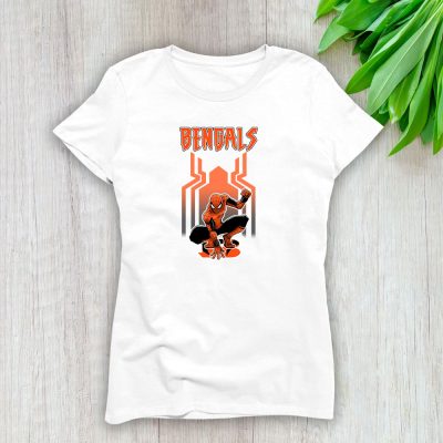 Spiderman NFL Cincinnati Bengals Brand Lady T-Shirt Women Tee TLT6573