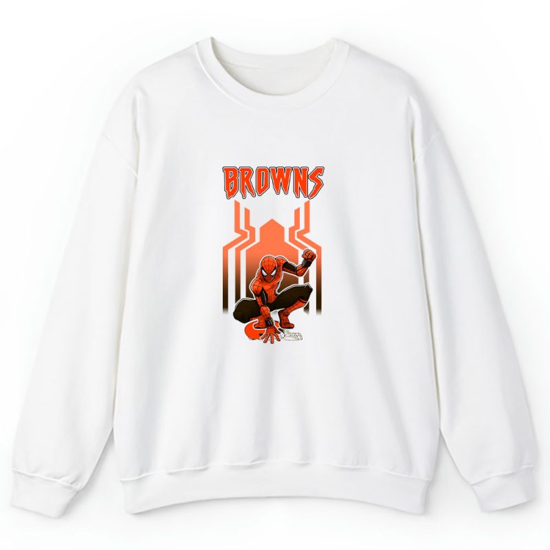 Spiderman NFL Cleveland Browns Brand Unisex Sweatshirt TAS6574