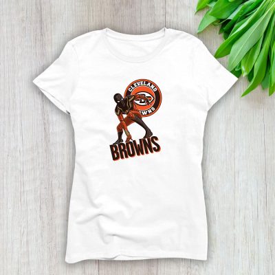 Spiderman NFL Cleveland Browns Lady T-Shirt Women Cotton Tee TLT7645