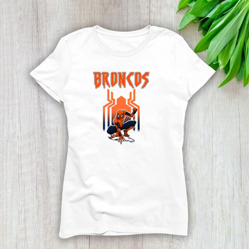 Spiderman NFL Denver Broncos Brand Lady T-Shirt Women Tee TLT6576