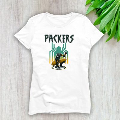 Spiderman NFL Green Bay Packers Brand Lady T-Shirt Women Tee TLT6579