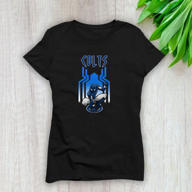 Spiderman NFL Indianapolis Colts Brand Lady T-Shirt Women Tee TLT6581