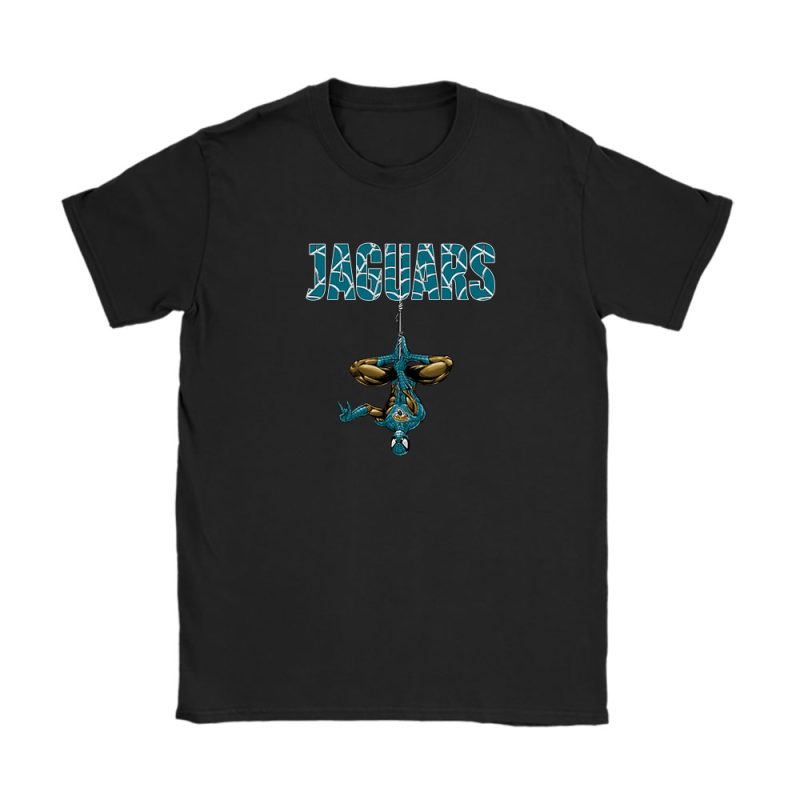 Spiderman NFL Jacksonville Jaguars Unisex T-Shirt Cotton Tee TAT7241