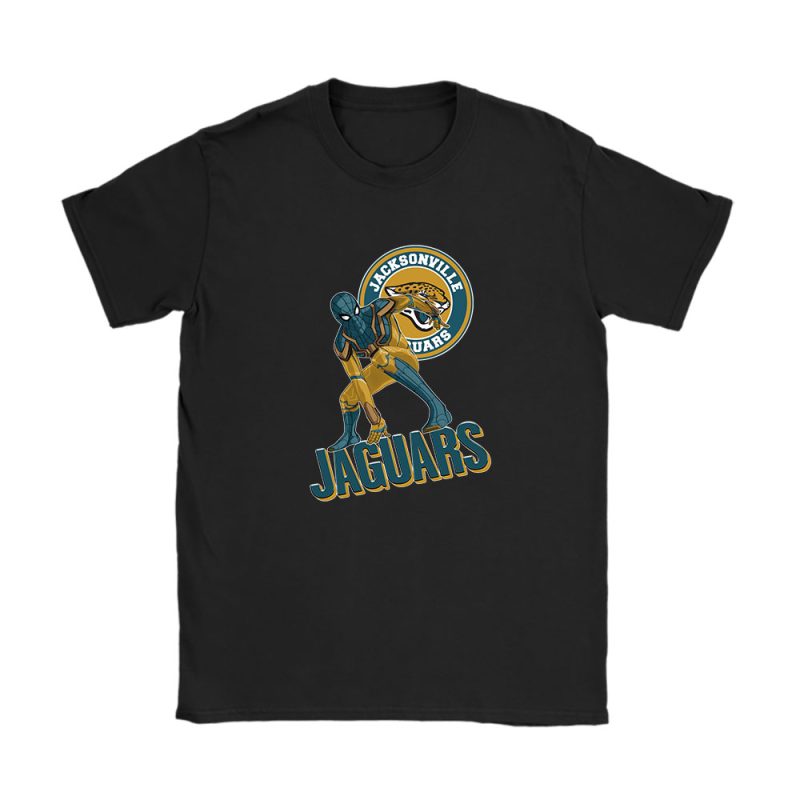 Spiderman NFL Jacksonville Jaguars Unisex T-Shirt Cotton Tee TAT7664