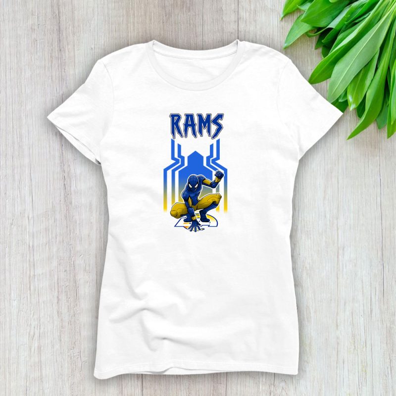 Spiderman NFL Los Angeles Rams Brand Lady T-Shirt Women Tee TLT6586