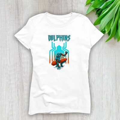 Spiderman NFL Miami Dolphins Brand Lady T-Shirt Women Tee TLT6587