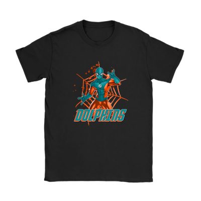 Spiderman NFL Miami Dolphins Unisex T-Shirt Cotton Tee TAT7286