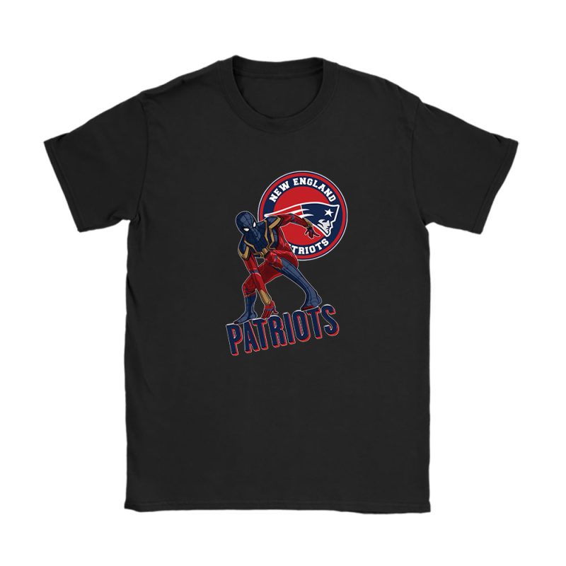 Spiderman NFL New England Patriots Unisex T-Shirt Cotton Tee TAT7682