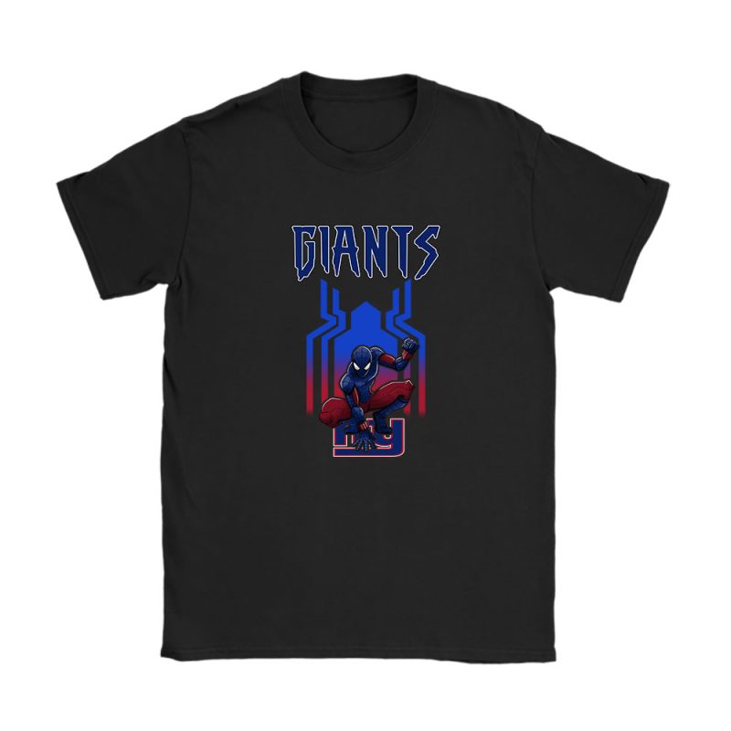 Spiderman NFL New York Giants Brand Unisex T-Shirt Cotton Tee TAT6589