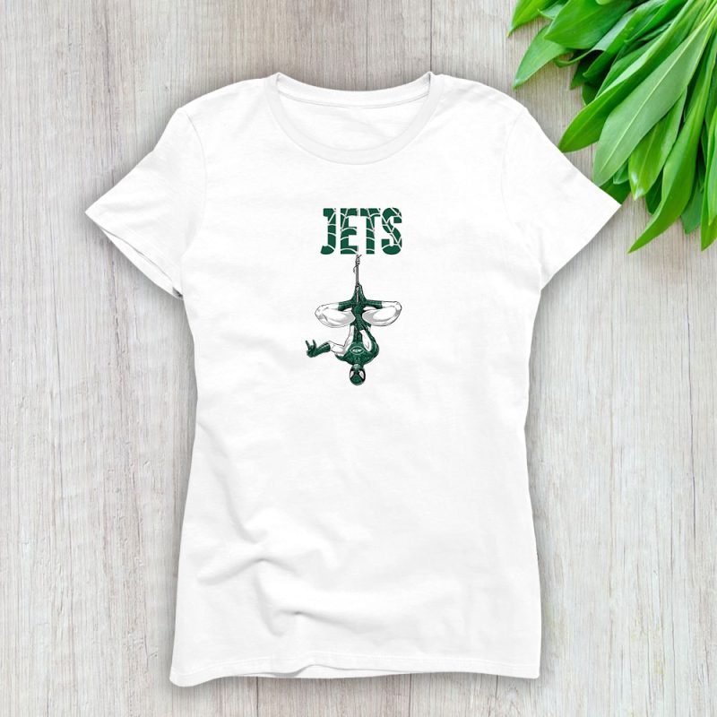 Spiderman NFL New York Jets Lady T-Shirt Women Tee LTL7309