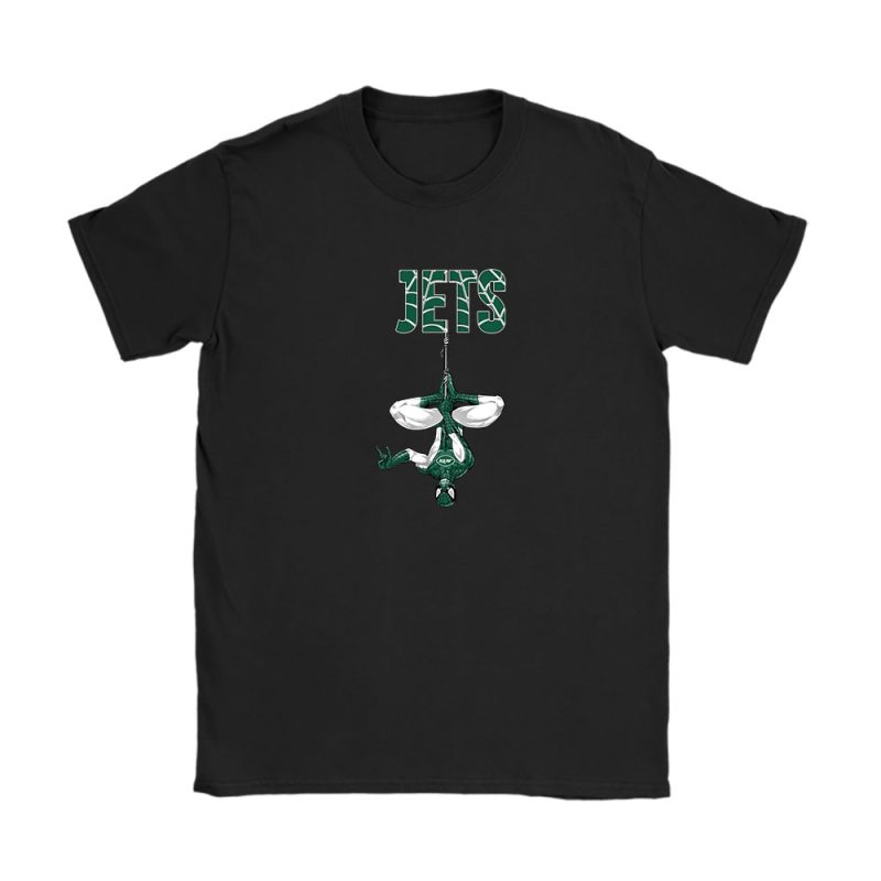 Spiderman NFL New York Jets Unisex T-Shirt Cotton Tee TAT7309