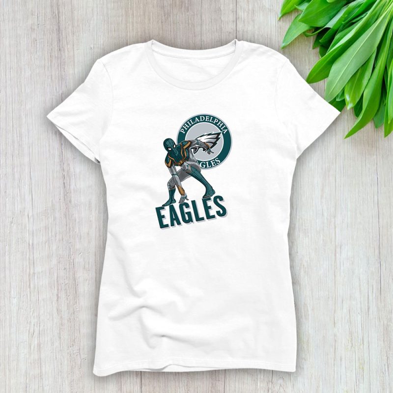 Spiderman NFL Philadelphia Eagles Lady T-Shirt Women Cotton Tee TLT7690