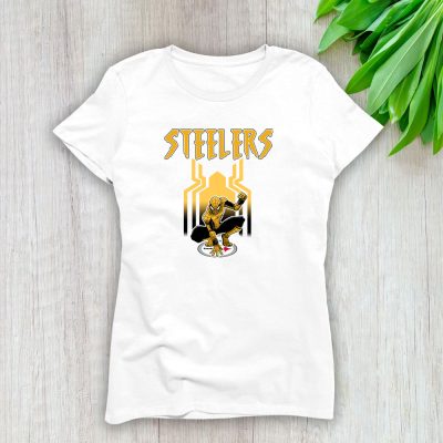 Spiderman NFL Pittsburgh Steelers Brand Lady T-Shirt Women Tee TLT6594