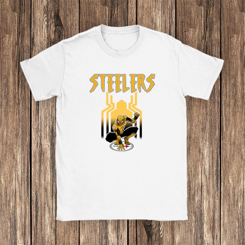 Spiderman NFL Pittsburgh Steelers Brand Unisex T-Shirt Cotton Tee TAT6594