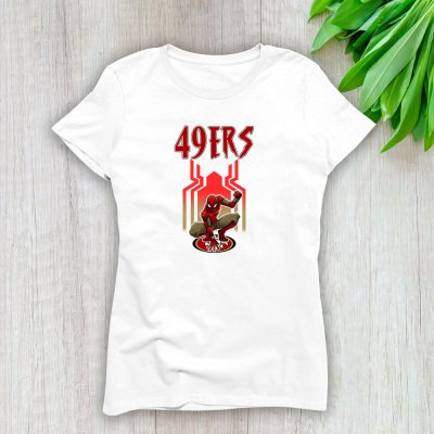 Spiderman NFL San Francisco 49ers Brand Lady T-Shirt Women Tee TLT6595