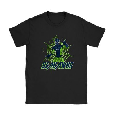 Spiderman NFL Seattle Seahawks Unisex T-Shirt Cotton Tee TAT7396