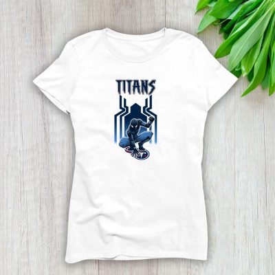 Spiderman NFL Tennessee Titans Brand Lady T-Shirt Women Tee TLT6598