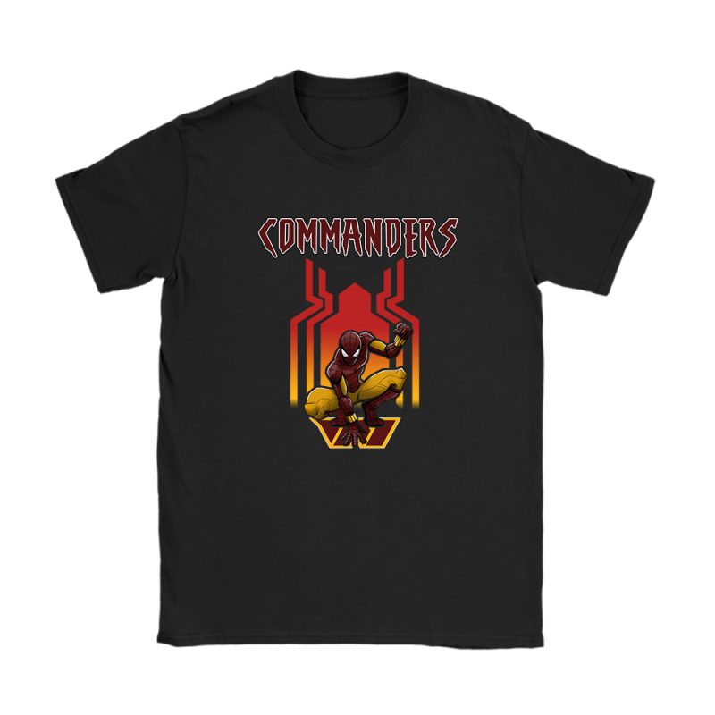 Spiderman NFL Washington Commanders Brand Unisex T-Shirt Cotton Tee TAT6599