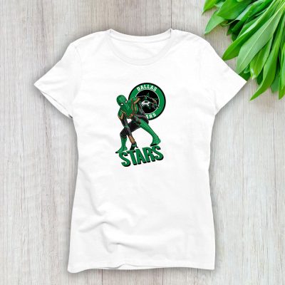 Spiderman NHL Dallas Stars Lady T-Shirt Women Tee LTL8380