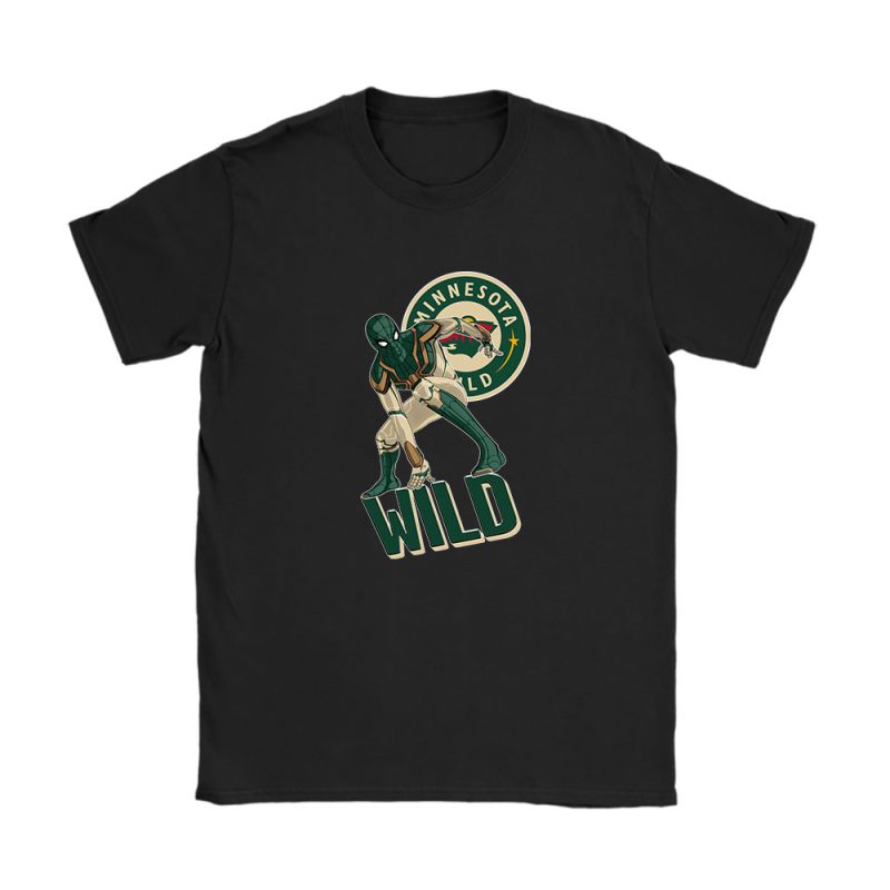 Spiderman NHL Minnesota Wild Unisex T-Shirt Cotton Tee TAT8412