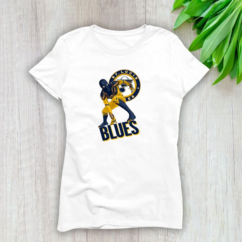 Spiderman NHL St. Louis Blues Lady T-Shirt Women Tee LTL8440