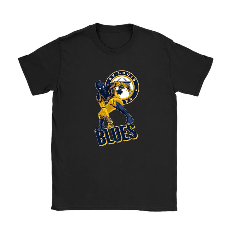 Spiderman NHL St. Louis Blues Unisex T-Shirt Cotton Tee TAT8440