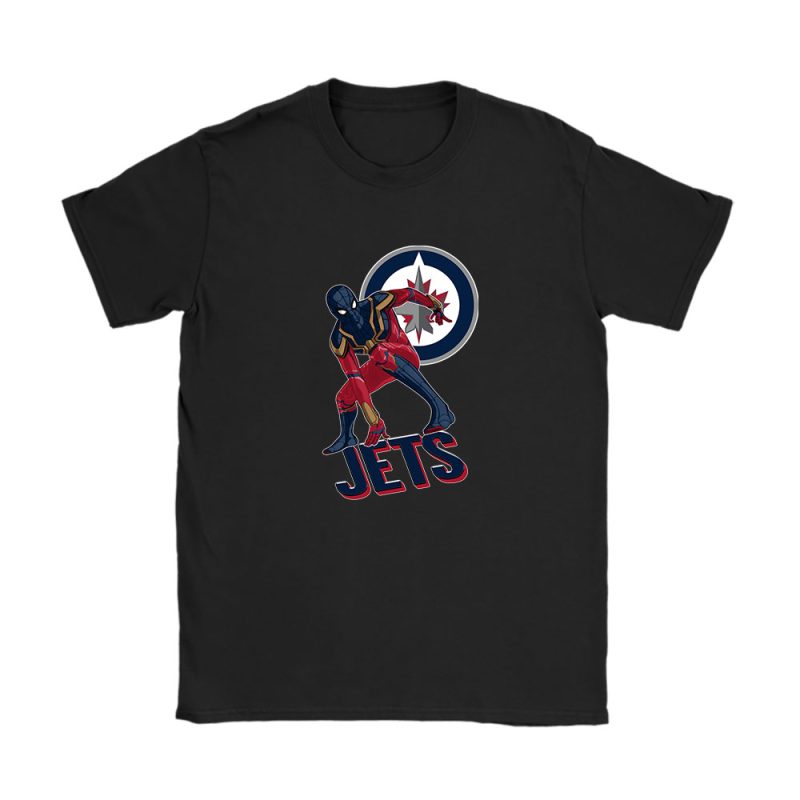 Spiderman NHL Winnipeg Jets Unisex T-Shirt Cotton Tee TAT8458