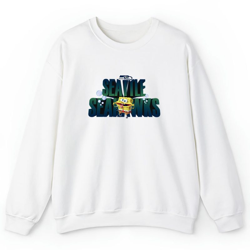 Spongebob Squarepants X Seattle Seahawks Team X NFL X American Football Unisex Sweatshirt TAS6062