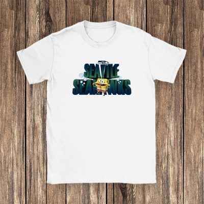 Spongebob Squarepants X Seattle Seahawks Team X NFL X American Football Unisex T-Shirt TAT6062