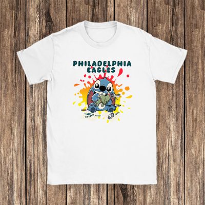 Stitch X Philadelphia Eagles Team X NFL X American Football Unisex T-Shirt TAT6069