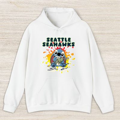 Stitch X Seattle Seahawks Team X NFL X American Football Unisex Hoodie TAH6071