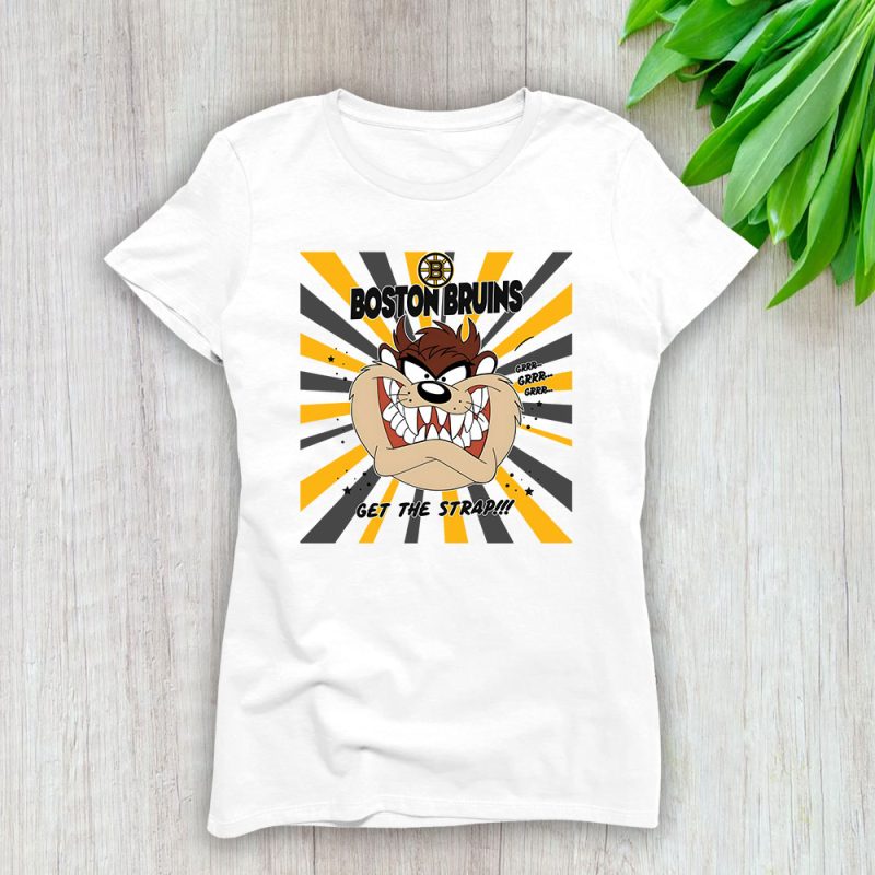 Tasmanian Devil X Boston Bruins Team X NHL X Hockey Fan Lady Shirt Women Tee TLT5996