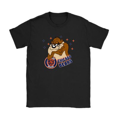 Tasmanian Devil X Chicago Bears Team Nfl American Football Unisex T-Shirt Cotton Tee TAT6537